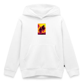 Bédouin dans le Désert - Sweat Premium à capuche enfant bio - blanc - Devant - AI Model Kid Female (0cm)