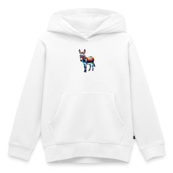 Esel-Maultier - Kinder Premium Organic Hoodie - Weiß - Vorne - AI Model Kid Female (0cm)