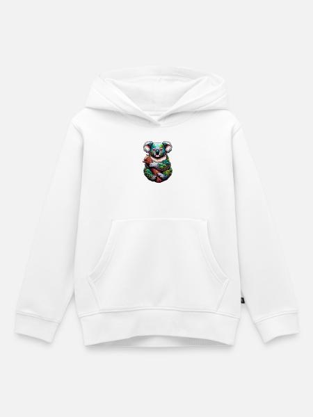 Koala - Kinder Premium Organic Hoodie - Weiß