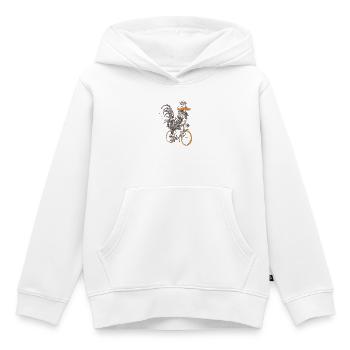Hahn & Fahrräder - Kinder Premium Organic Hoodie - Weiß - Vorne - AI Model Kid Female (0cm)