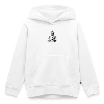 Buddha - Kinder Premium Organic Hoodie - Weiß - Vorne - AI Model Kid Female (0cm)
