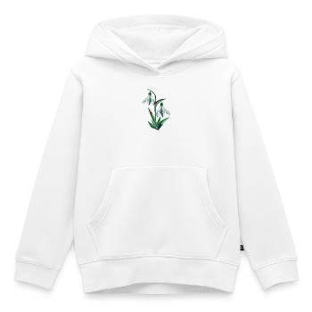 Deux perce-neige avec des coccinelles - Sweat Premium à capuche enfant bio - blanc - Devant - AI Model Kid Female (0cm)