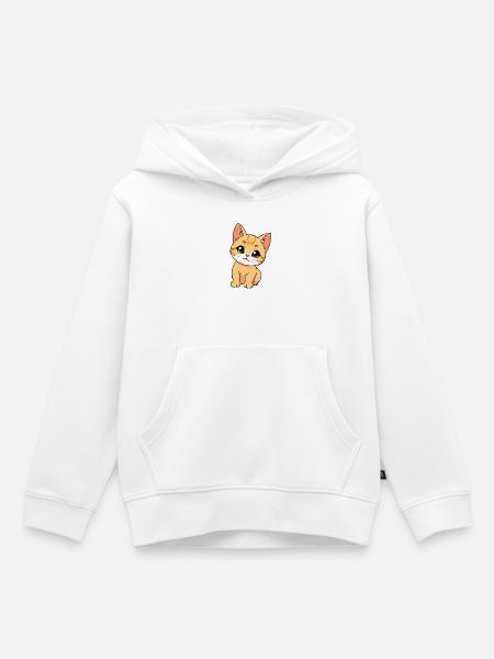 Süsse Katze - Kinder Premium Organic Hoodie - Weiß