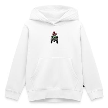 Quad - Kinder Premium Organic Hoodie - Weiß - Vorne - AI Model Kid Female (0cm)