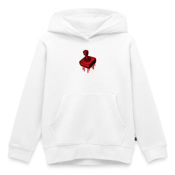 Retro Gamer Symbol - Kinder Premium Organic Hoodie - Weiß - Vorne - AI Model Kid Female (0cm)