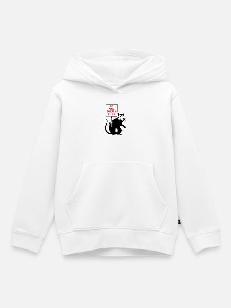 Sei freundlich zueinander Ratte - Kinder Premium Organic Hoodie - Weiß
