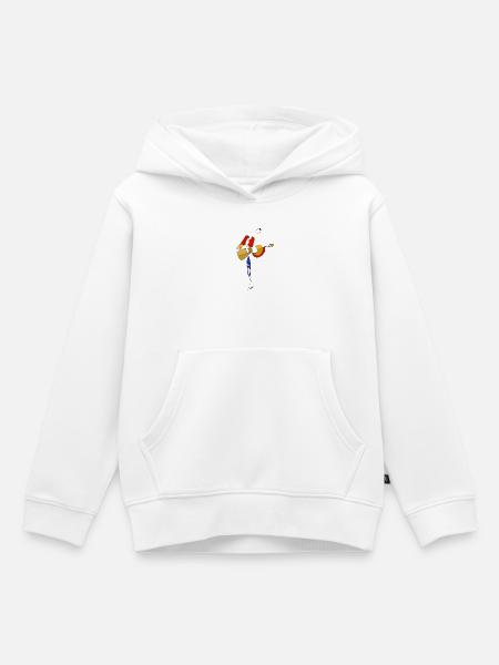 Gitarrist - Kinder Premium Organic Hoodie - Weiß