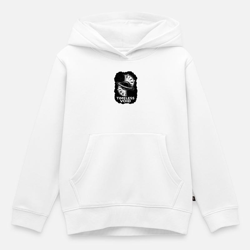 TIMELESS VOID – Le trou noir du temps - Sweat Premium à capuche enfant bio - blanc