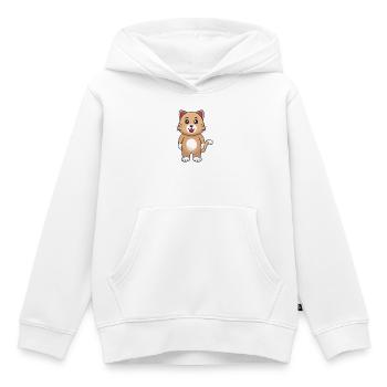 Cartoon cat - Kids Premium Organic Hoodie - white - Front - AI Model Kid Female (0cm)