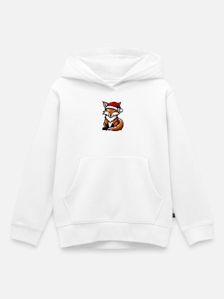 Fuchs Weihnachten - Kinder Premium Organic Hoodie - Weiß