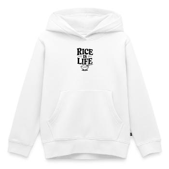Rice is Life - Kids Premium Organic Hoodie - white - Front - AI Model Kid Female (0cm)