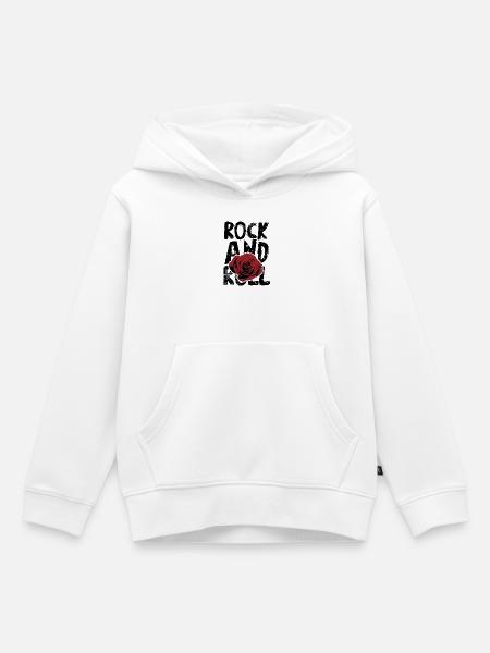 Rock 'n' Roll - Kinder Premium Organic Hoodie - Weiß