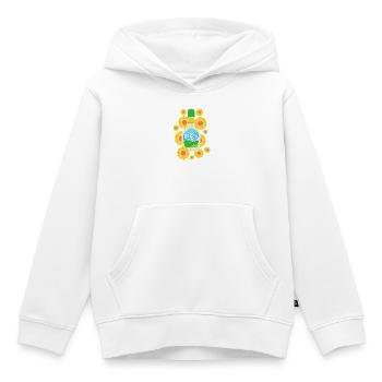 pansement - Sweat Premium à capuche enfant bio - blanc - Devant - AI Model Kid Female (0cm)