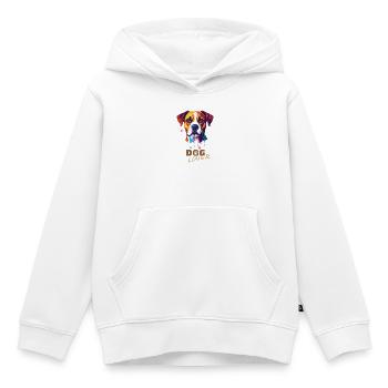 Hundeliebhaber / Dog lover - Kinder Premium Organic Hoodie - Weiß - Vorne - AI Model Kid Female (0cm)