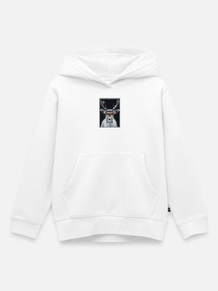 Rentiere Rentier - Kinder Premium Organic Hoodie - Weiß