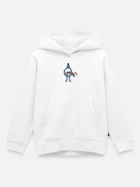 Tiger_Jump - Kinder Premium Organic Hoodie - Weiß