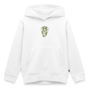 König der Bars Krone Mikro - Kinder Premium Organic Hoodie - Weiß - Vorne - AI Model Kid Female (0cm)