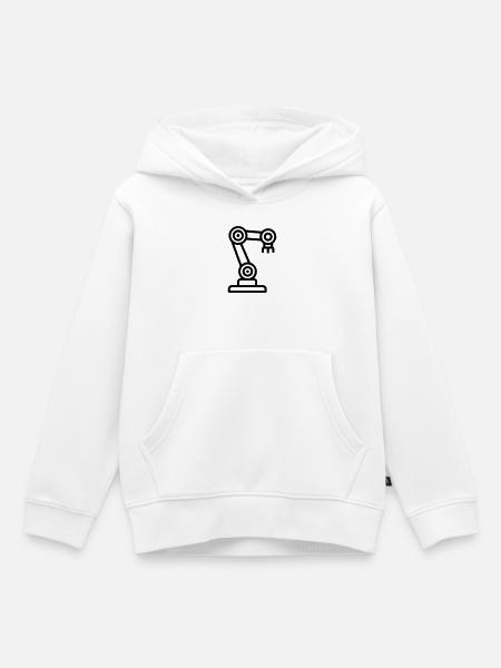 Roboterarm - Kinder Premium Organic Hoodie - Weiß