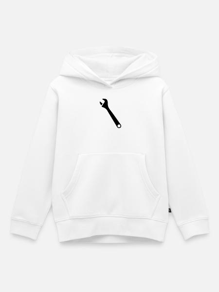 Schraubenschlüssel - Kinder Premium Organic Hoodie - Weiß