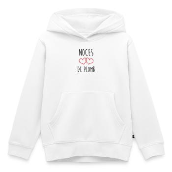 Lead Wedding 14 Jahre Ehe - Kinder Premium Organic Hoodie - Weiß - Vorne - AI Model Kid Female (0cm)