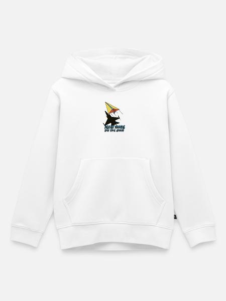 Dream bigger than your shadow - Kinder Premium Organic Hoodie - Weiß