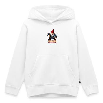 Böser Gnom, Dunkler Gnom, Goth-gnom, Lustiger Gnom - Kinder Premium Organic Hoodie - Weiß - Vorne - AI Model Kid Female (0cm)