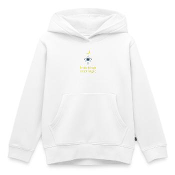 Intuition plutôt que logique - Sweat Premium à capuche enfant bio - blanc - Devant - AI Model Kid Female (0cm)