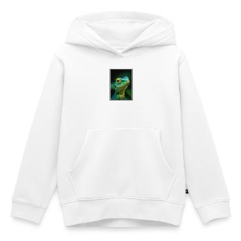 Lézard des lézards - Sweat Premium à capuche enfant bio - blanc - Devant - AI Model Kid Female (0cm)