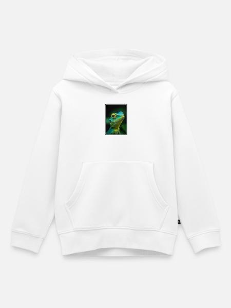 Eidechsen Eidechse - Kinder Premium Organic Hoodie - Weiß