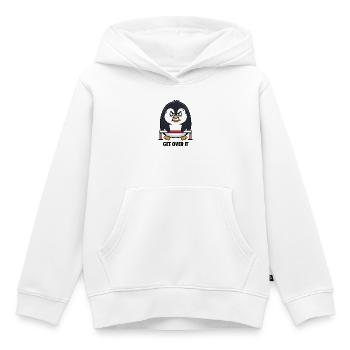 Quirky Pinguin Hürde Hürdenlauf Sportler Lustig - Kinder Premium Organic Hoodie - Weiß - Vorne - AI Model Kid Female (0cm)