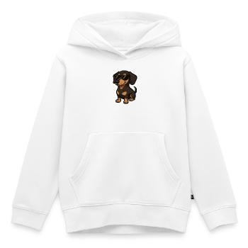 Cooler Dackel mit Sonnenbrille Freund Herrchen - Kinder Premium Organic Hoodie - Weiß - Vorne - AI Model Kid Female (0cm)