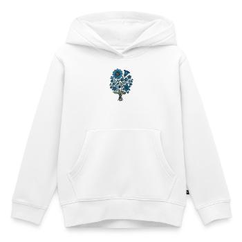 Blaues Blumenbouquet - Kinder Premium Organic Hoodie - Weiß - Vorne - AI Model Kid Female (0cm)
