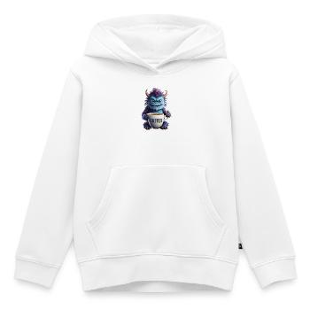 Coffee Monster - Caffeine Zombie - Morning Grouch - Kids Premium Organic Hoodie - white - Front - AI Model Kid Female (0cm)