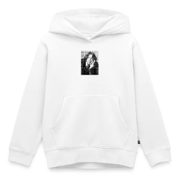 Oscar Wilde Halbtonporträt - Kinder Premium Organic Hoodie - Weiß - Vorne - AI Model Kid Female (0cm)