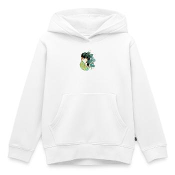 Ginkgo-Schönheit im Jugendstil - Kinder Premium Organic Hoodie - Weiß - Vorne - AI Model Kid Female (0cm)