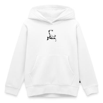 Fallrückzieher Fußballer Skizze dynamisch - Kinder Premium Organic Hoodie - Weiß - Vorne - AI Model Kid Female (0cm)
