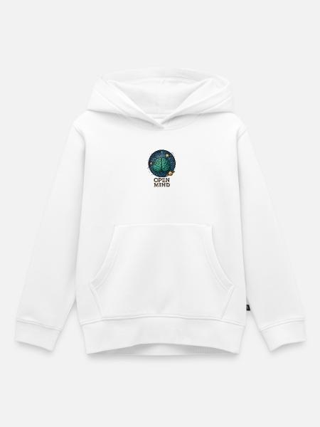 Offener Geist im Weltraum - Kinder Premium Organic Hoodie - Weiß