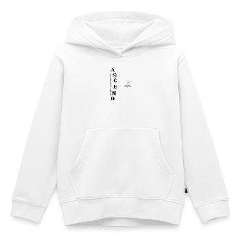 ASCENDEZ – Votre ascension vers la conscience - Sweat Premium à capuche enfant bio - blanc - Devant - AI Model Kid Female (0cm)