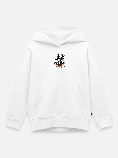 Mud Run Duo – Modder Runners - Kinder Premium Organic Hoodie - Weiß