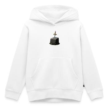 Schwert im Fels Excalibur - Kinder Premium Organic Hoodie - Weiß - Vorne - AI Model Kid Female (0cm)