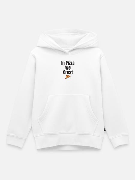 In Pizza We Crust - Kinder Premium Organic Hoodie - Weiß