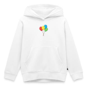 Four Colorful Balloons Graphic Illustration - Kids Premium Organic Hoodie - white - Front - AI Model Kid Female (0cm)