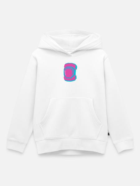 Knieschoner Rollschuhfahren Roller Derby Skaten - Kinder Premium Organic Hoodie - Weiß