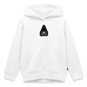 Mage Seer with Crystal Orb - Kids Premium Organic Hoodie - white - Front - AI Model Kid Female (0cm)