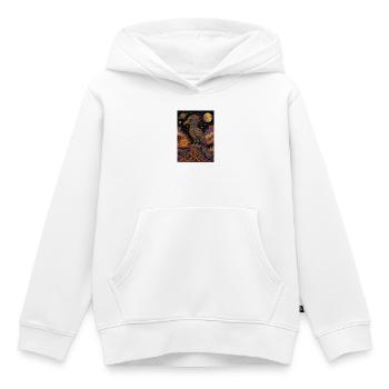 Phénix psychédélique cosmique - Sweat Premium à capuche enfant bio - blanc - Devant - AI Model Kid Female (0cm)