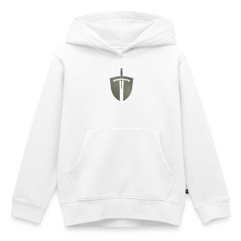 Stand Stand Christian Sword and Shield Epheser6 - Kinder Premium Organic Hoodie - Weiß - Vorne - AI Model Kid Female (0cm)