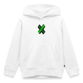 Neon X Pattern Green Black - Kids Premium Organic Hoodie - white - Front - AI Model Kid Female (0cm)