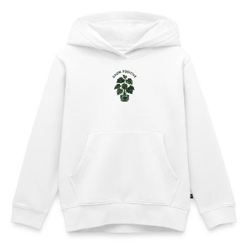 Positive Grow Monstera Pattern - Kids Premium Organic Hoodie - white - Front - AI Model Kid Female (0cm)