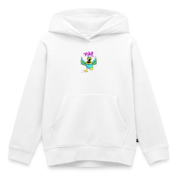 Canard Panique - Sweat Premium à capuche enfant bio - blanc - Devant - AI Model Kid Female (0cm)