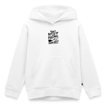 Don't Bottle Up Your Feelings, Let Them Out! - Kids Premium Organic Hoodie - white - Front - AI Model Kid Female (0cm)